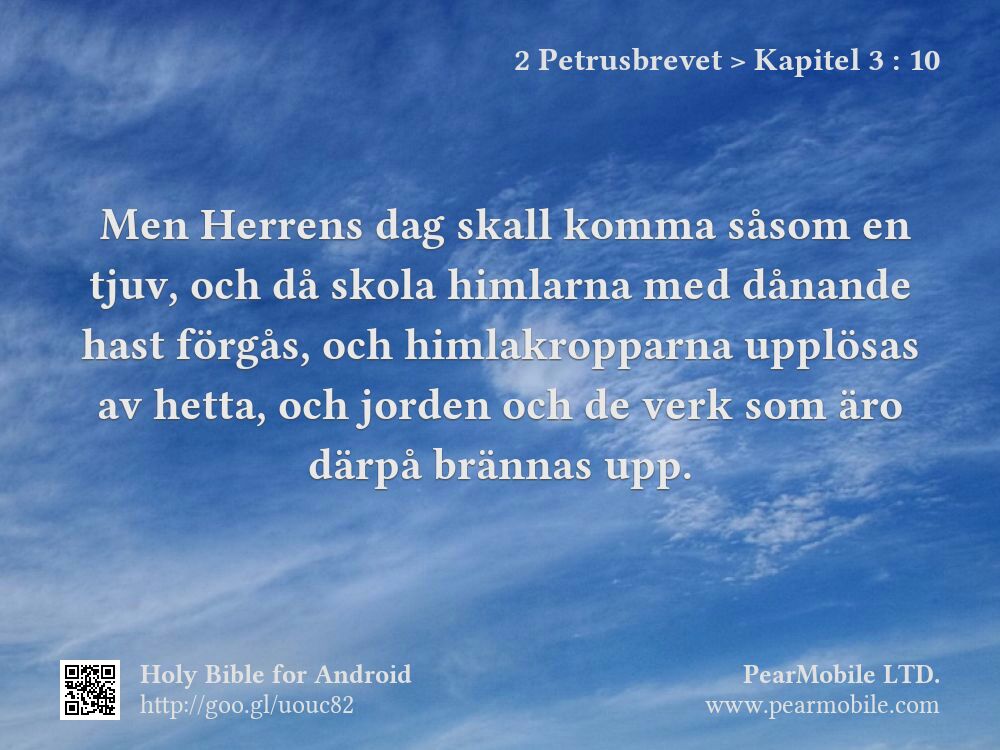 2 Petrusbrevet, Kapitel 3:10